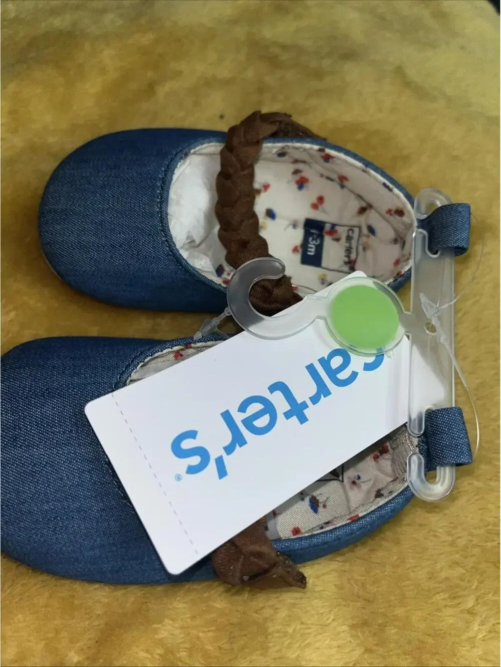 NWT Carter's Baby & Infant Boot for Girls Denim Size 0-3m